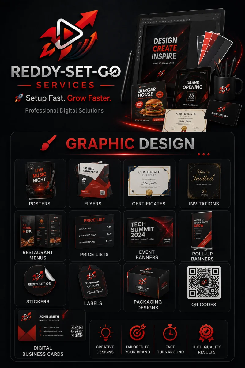 REDDY-SET-GO portfolio — social media work